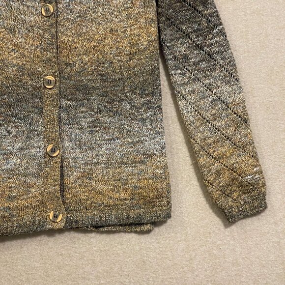 Dressbarn Sweater Women's Small Browns Cardigan Long Sleeve - Picture 4 of 12